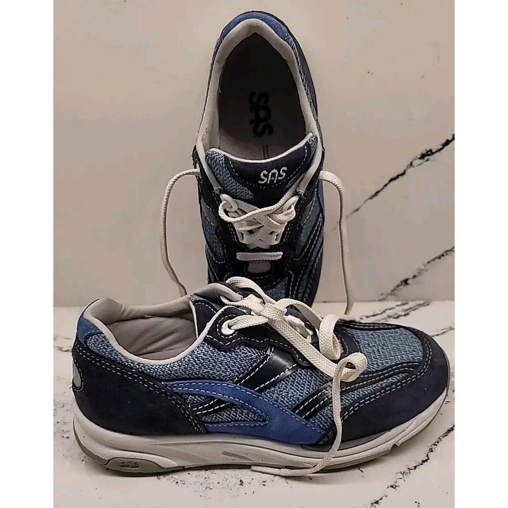 SAS Tour Mesh LT Marine Womens Size 6M Blue Tripad Comfort‎ Shoes